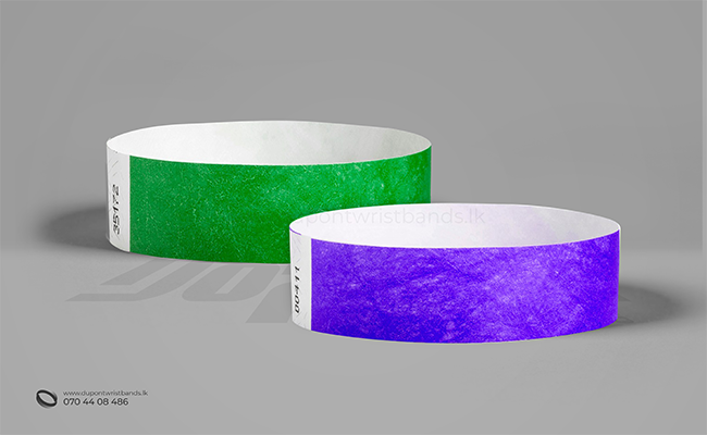 dark green and purple solid colour paper Identification wristbands